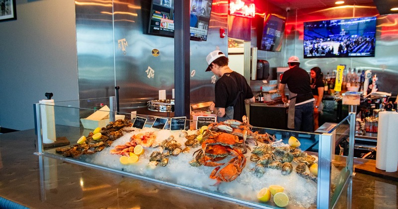 Fresh seafood bar