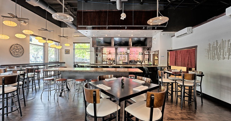 Interior, dining area and the bar