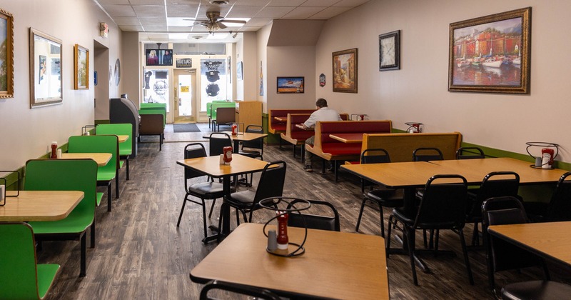 Interior, dining area