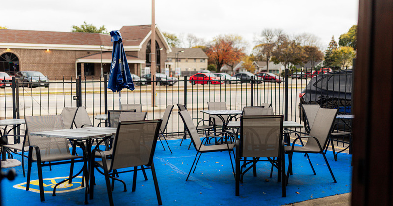 Exterior, patio tables