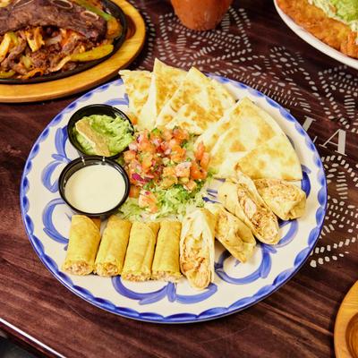 Mexican sampler plate.