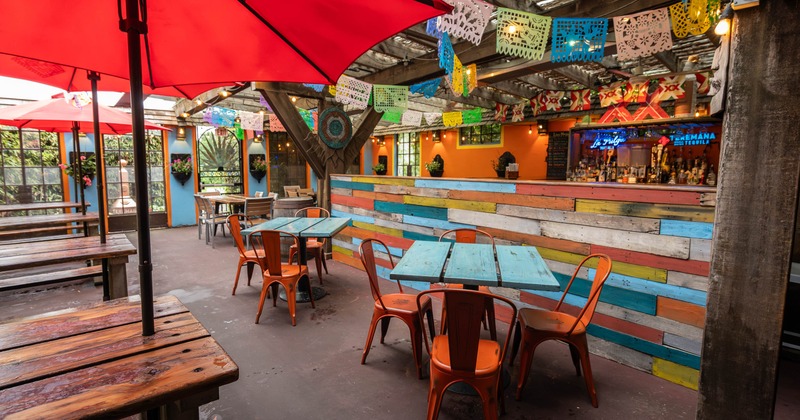Exterior, tables and chairs