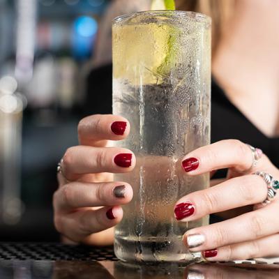 Greek Mojito drink served