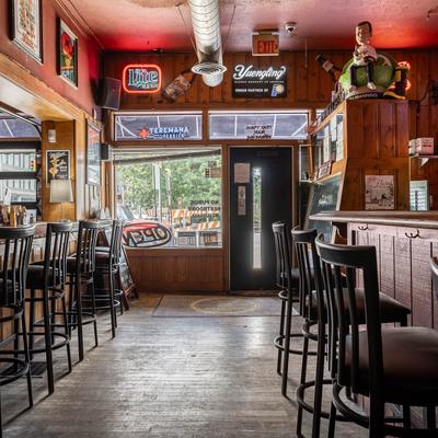 Stools at the bar area