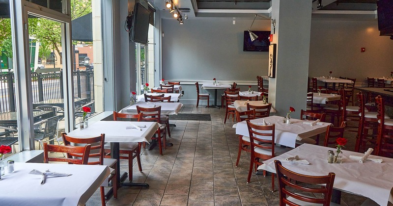 Interior.  diner area, tables and chairs