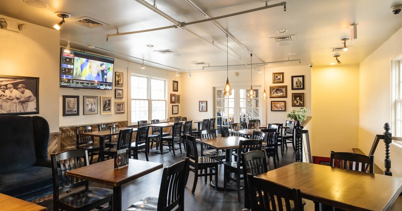 Restaurant interior, diner room, wide shoot