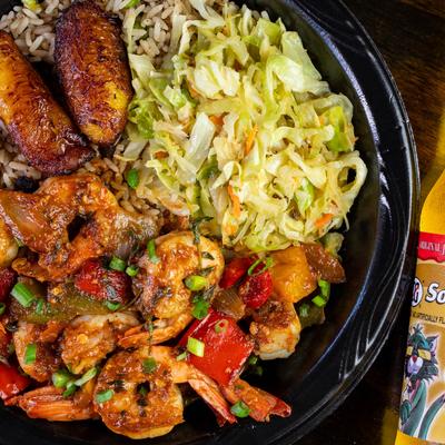 Rundown Shrimp, top view.