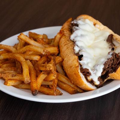 Philly Cheesesteak and fries.