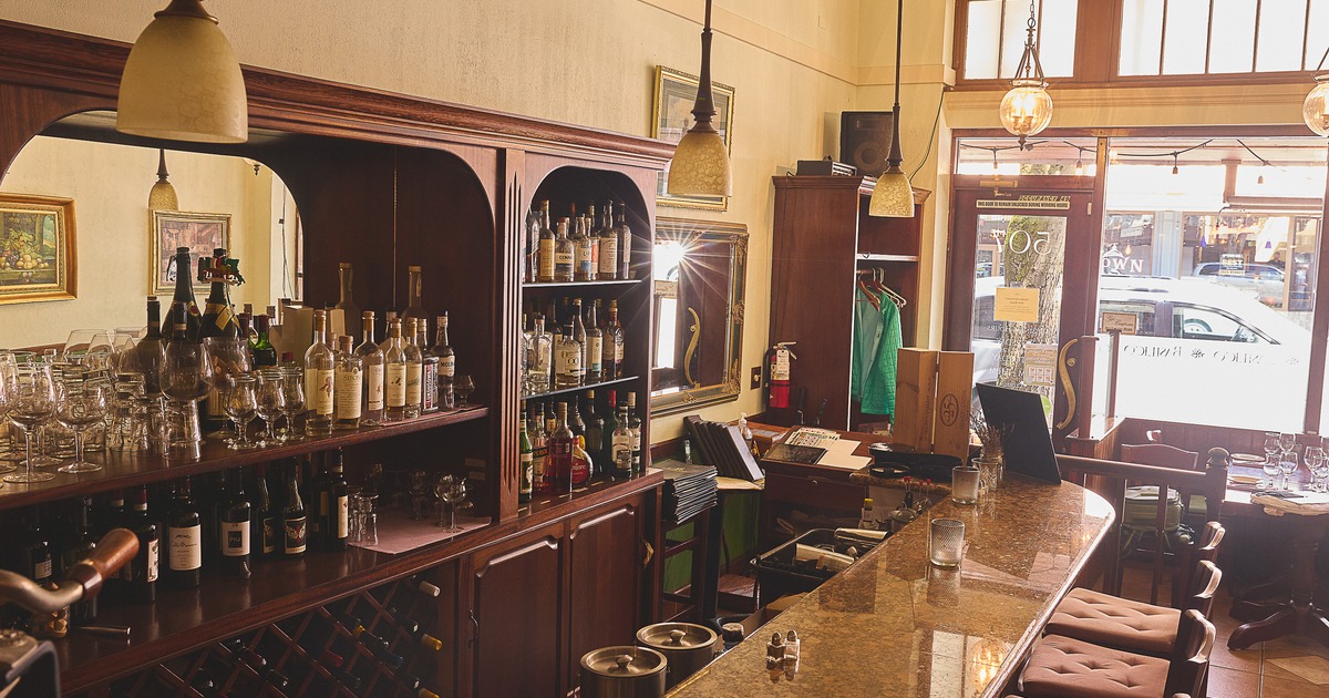 Interior, bar, side view