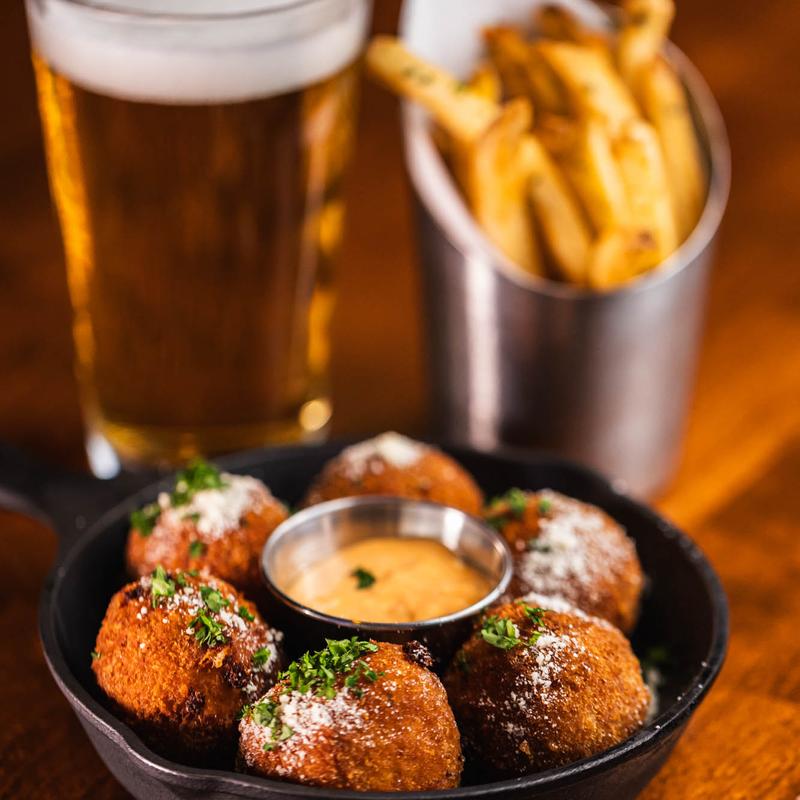 Homemade Crispy fried  Mac & Cheese balls photo
