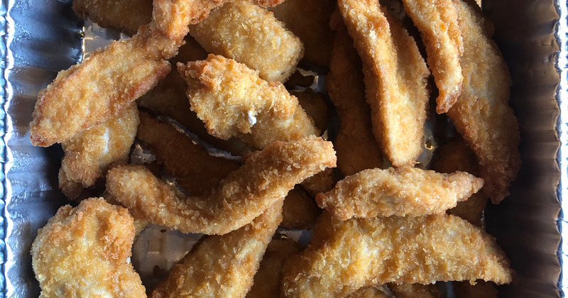 Fried fish closeup