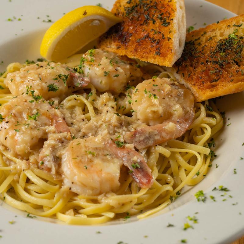 Shrimp Scampi Over Pasta photo