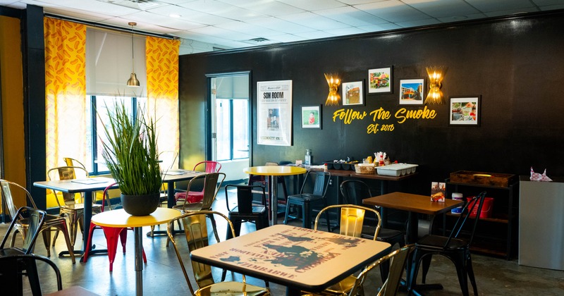 Interior, tables and seats