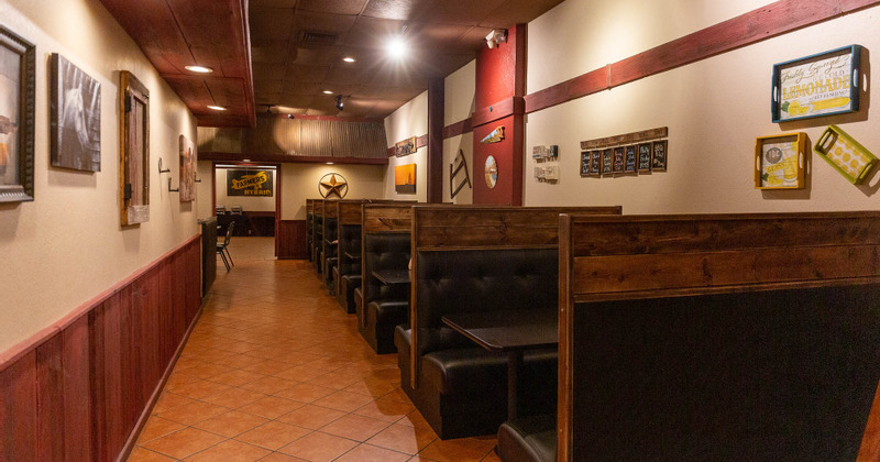 Interior, booths ready for guests