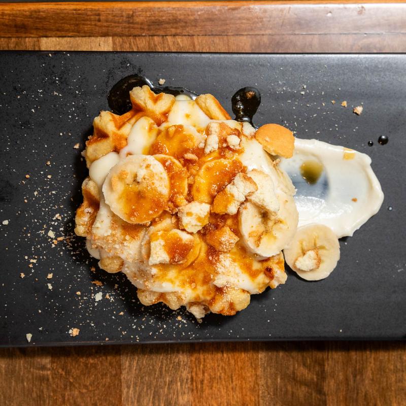 menu item 6 of 8, Banana Pudding Waffle