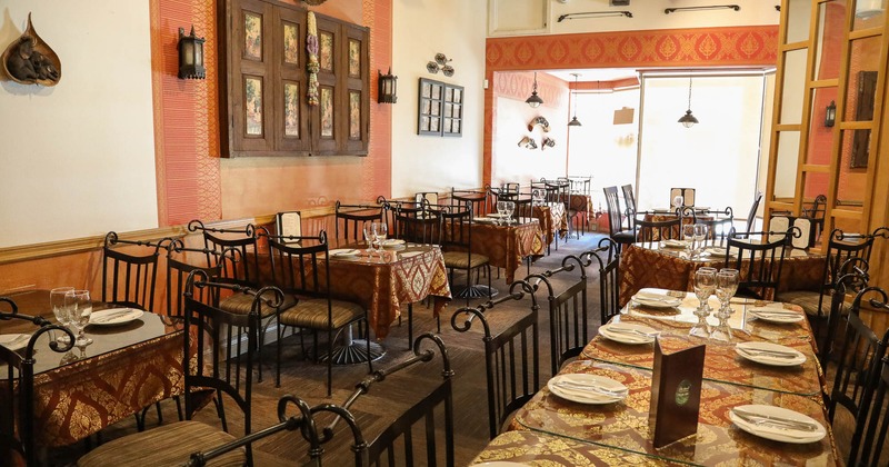 Restaurant interior, main seating space