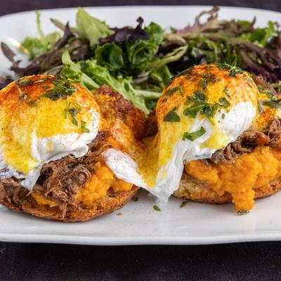 Short Rib Benedict.