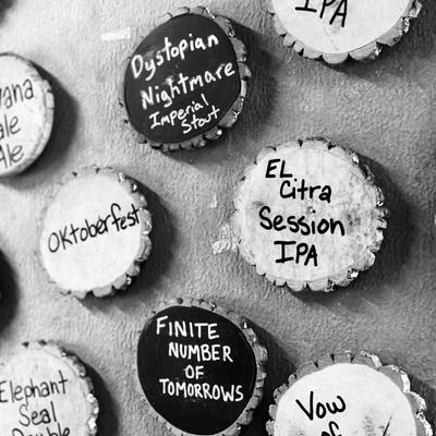 live edge wooden Coasters with Brewhouse Beer names   El Citra Session ipa.