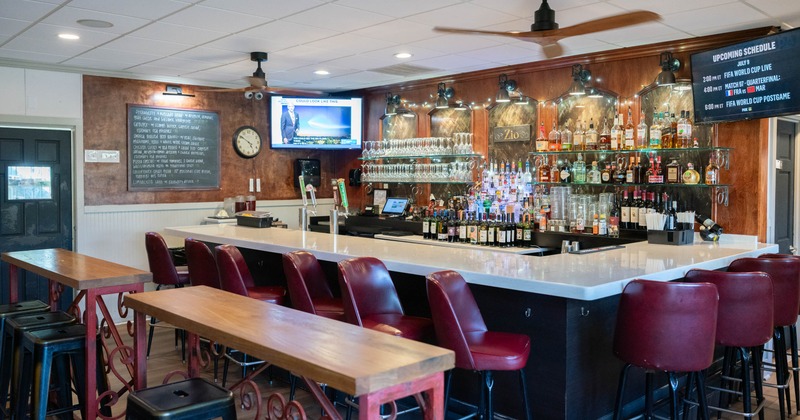 Interior, a bar with bar stools