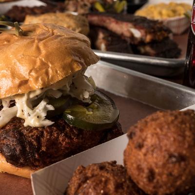 A closeup on served food.