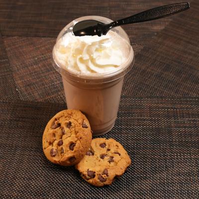Chocolate chip cookies and Chocolate Shake.