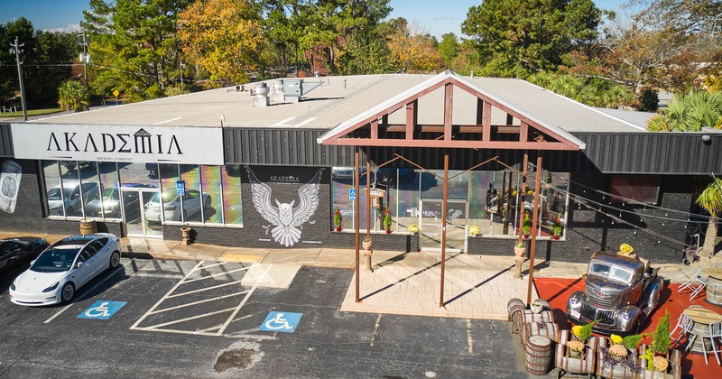 Exterior surrounded by trees