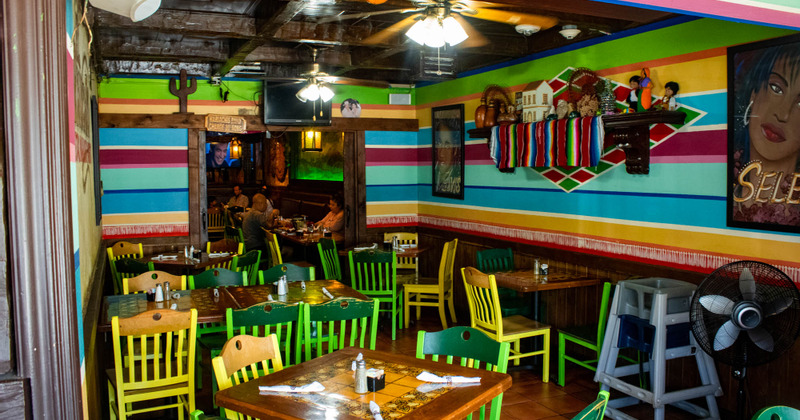 Interior, bar, tables and chairs