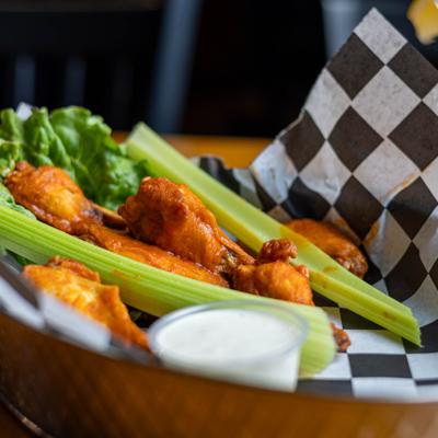 Buffalo Chicken Wings w/ Blue Cheese.