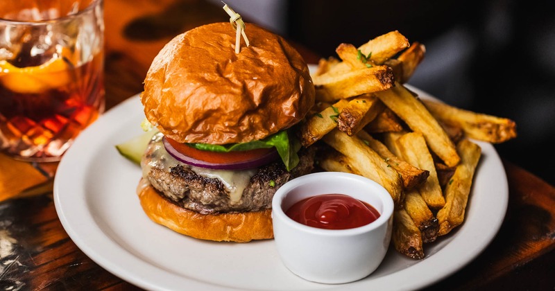 A served City Burger