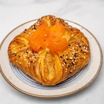 Danish with salmon.