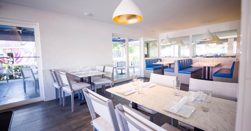 Interior, wide view of dining area