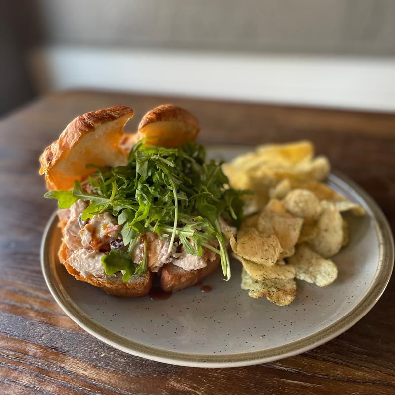 Pad Thai. chicken Salad Croissant photo