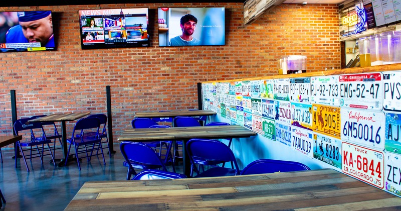 Interior, seating place near bar