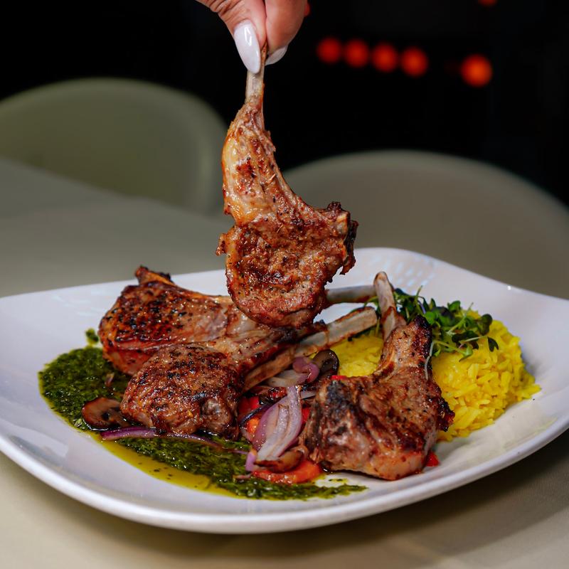 Blackened Lamb chops photo