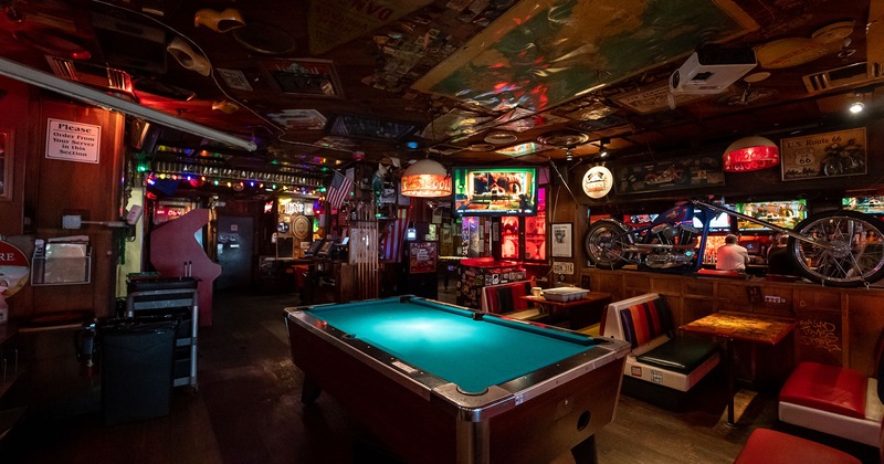 Interior, pool table