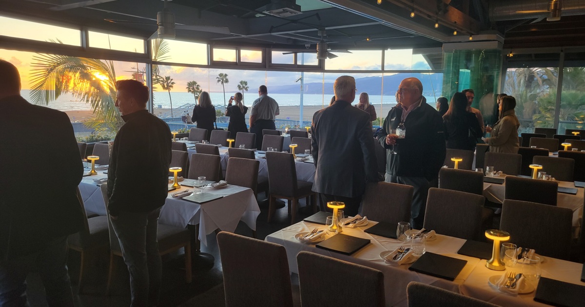 As everyone gathers, early guests can enjoy the views from every window.