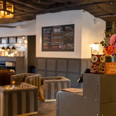 The lounge area, armchairs.