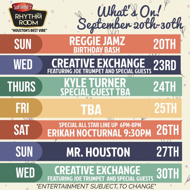 Event image Weekly Line Up 9/20 - 9/30