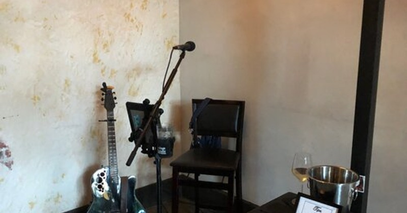 Microphone and a guitar