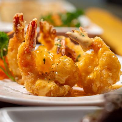 Fried shrimp dish.