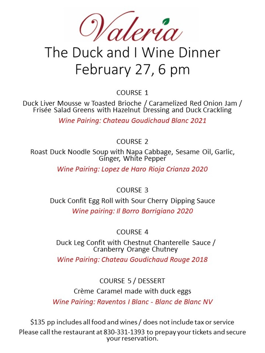 The Duck and I Wine Dinner event photo