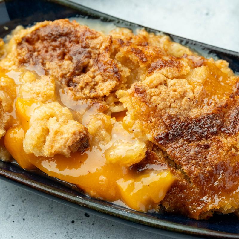 menu item 21 of 28, Peach Cobbler