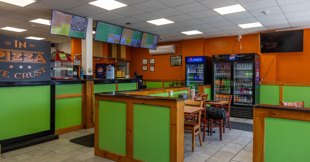 Interior, wide view, dining area