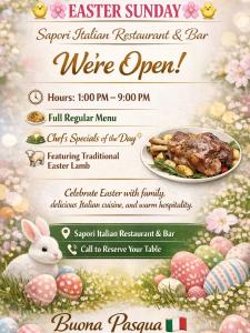 Easter Sunday Flyer with Hours
