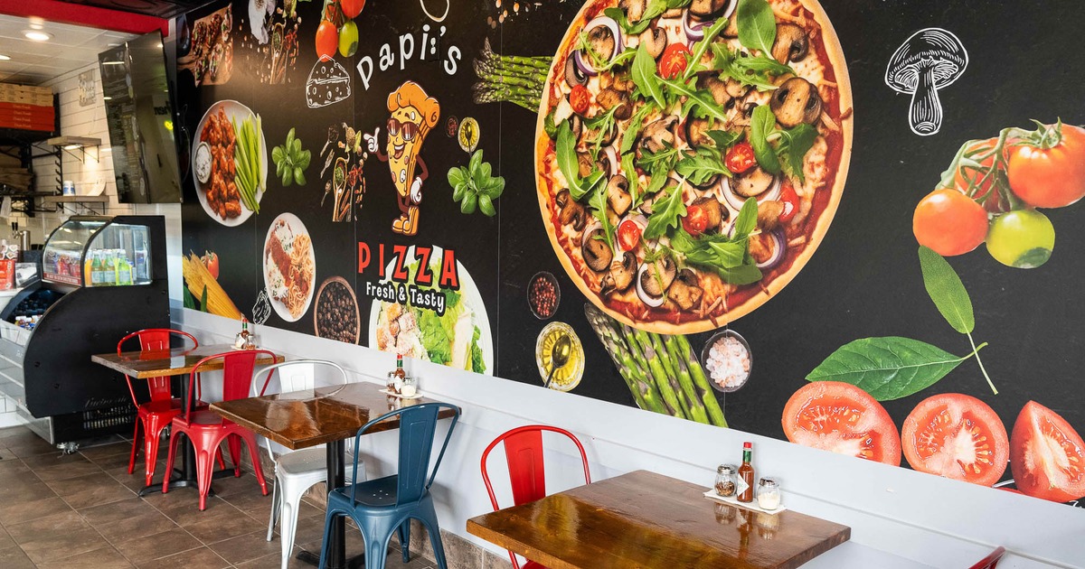 Interior, tables and chairs ready for guests