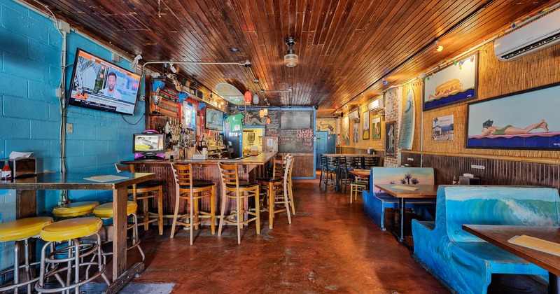 Interior, bar and dining area