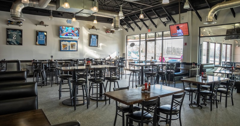 Interior, wide shot of dining area