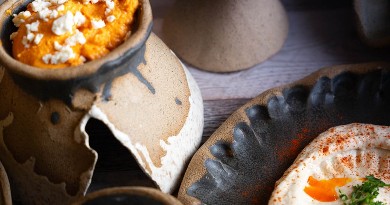 Various mezze served