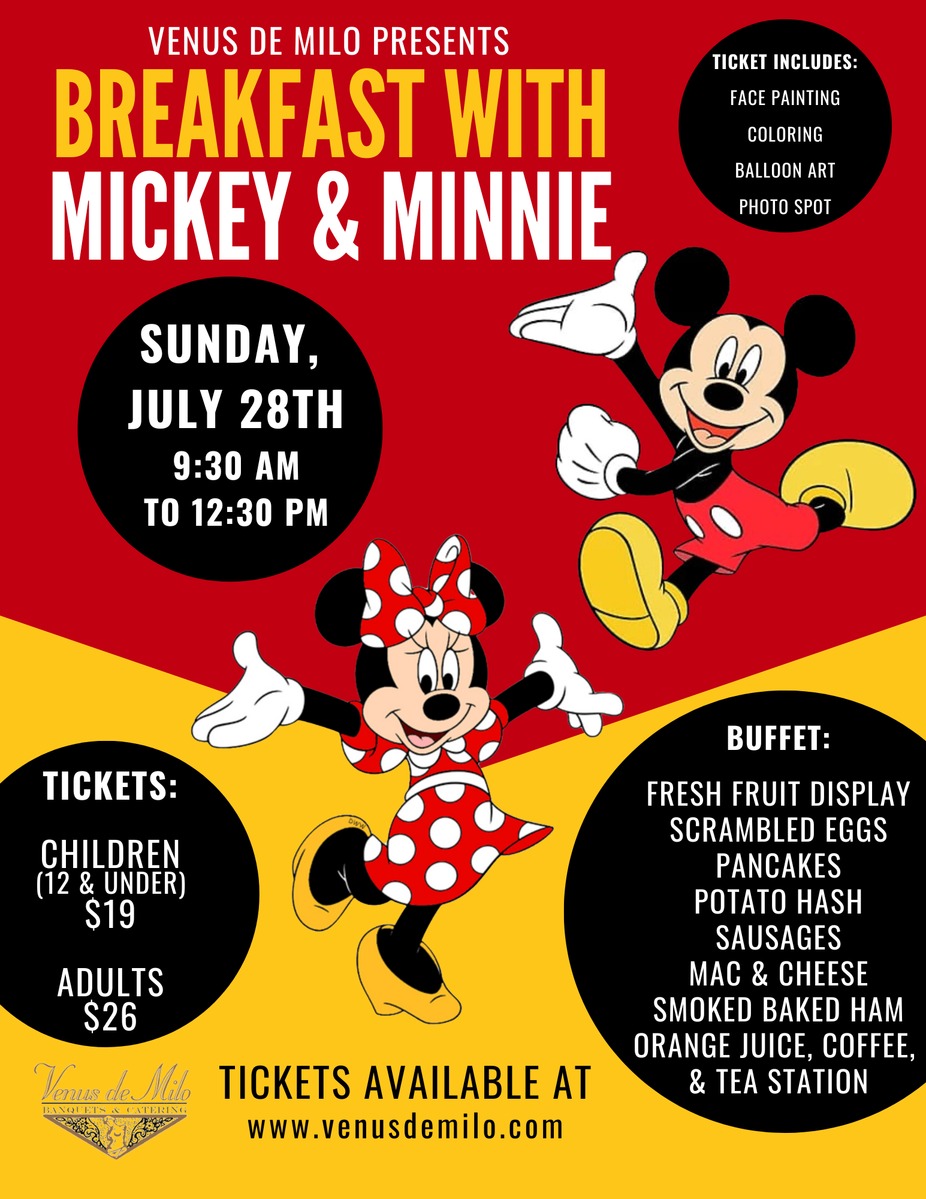 Mickey & Minnie Character Breakfast ADULT TICKET event photo