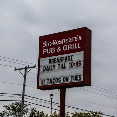 Restaurant's outdoor sign.